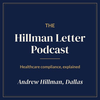 Cover art for The Hillman Letter Podcast by Andrew Hillman, Dallas: gold and cream title text on navy